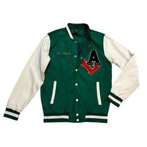 OXGN Los Angeles 21/22 Gorgeous Varsity Jacket in Green and White